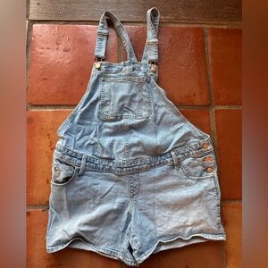 Isabel Maternity by Ingrid & Isabel Light Blue Denim Overalls